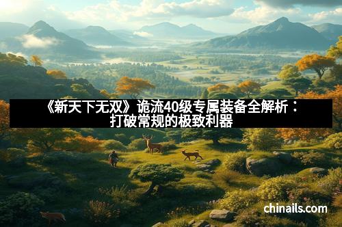 《新天下无双》诡流40级专属装备全解析：打破常规的极致利器